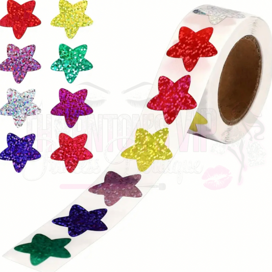Sparkly Multi-Coloured Star Stickers