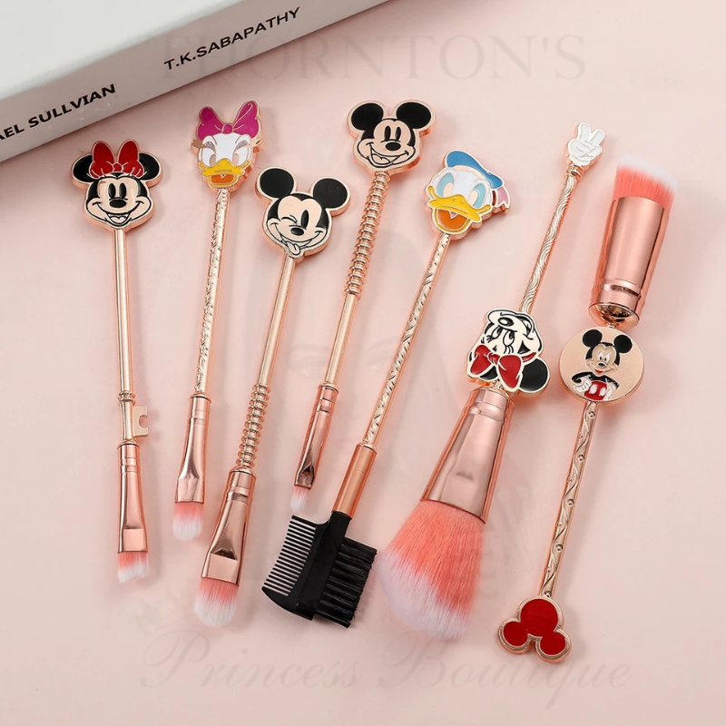 Disney Enchanted Rose Gold Makeup Brush Set - 7 Piece Collection