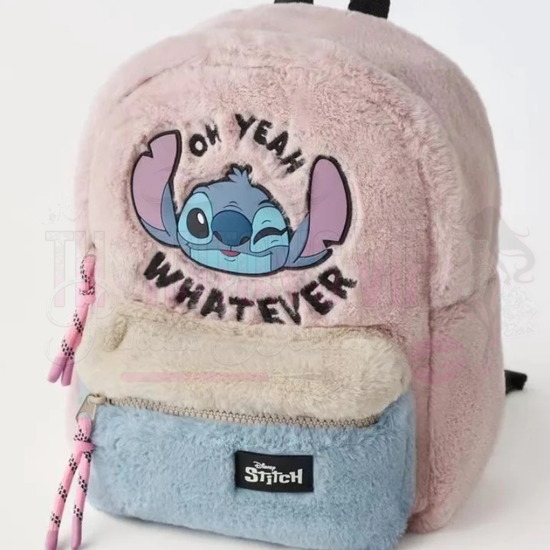 ‘Oh Yeah, Whatever!’ Pastel Ombre Fluffy Blue Monster Back Pack