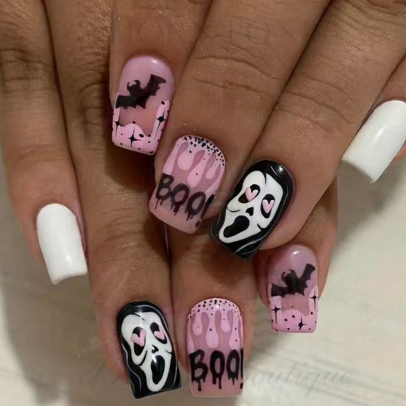 Halloween Haunt Glam Press-On Nails