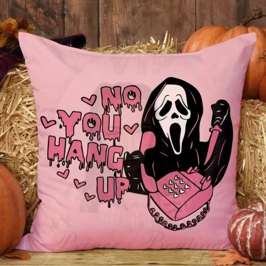 Scream ‘No You Hang Up!’ Pink Cushion Cover