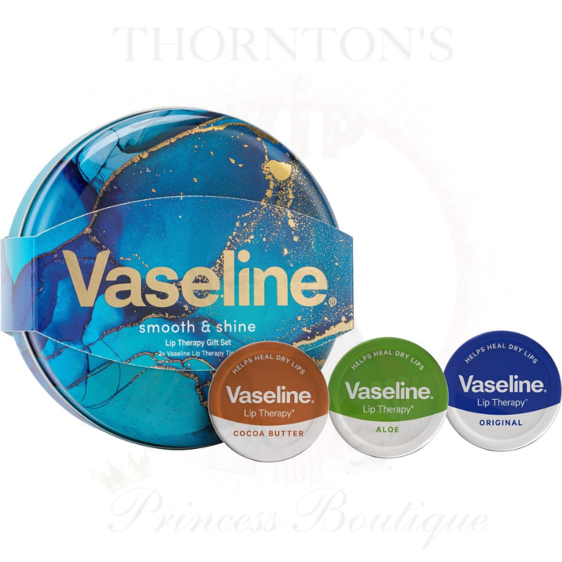 Vaseline Smooth & Shine Lip Therapy Original Selection Tin Gift Set