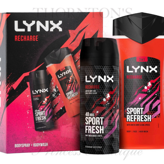 Lynx Recharge Spray & Body Wash Gift Set