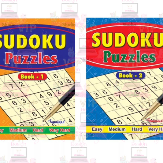 Large Print Sudoku Puzzle Books - Set Of Two