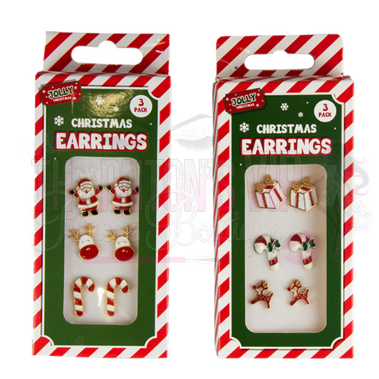 Christmas Earrings (Pack Of 3)