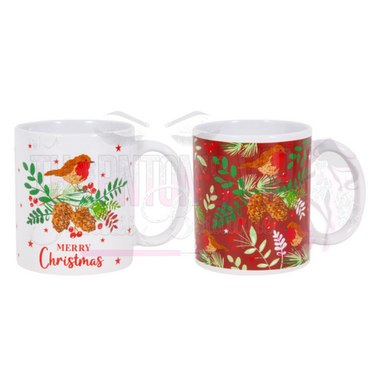 Traditional Christmas Robin Mug (Assorted)