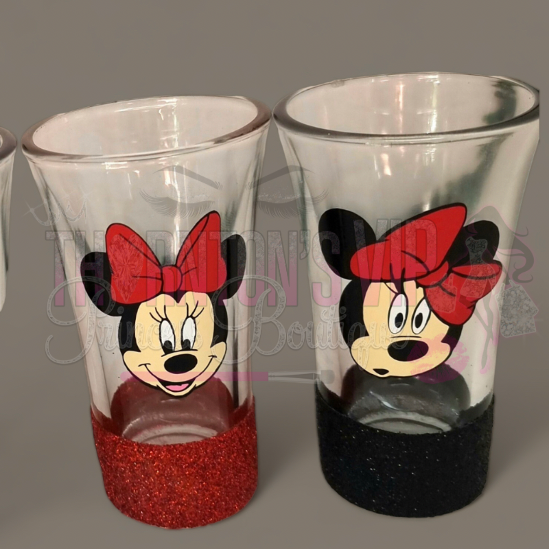 Set Of Four Sparkling Iconic Character Shot Glasses