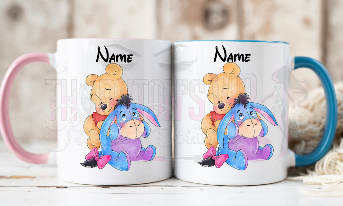 Hundred Acre Friends Personalised Mug & Coaster Set