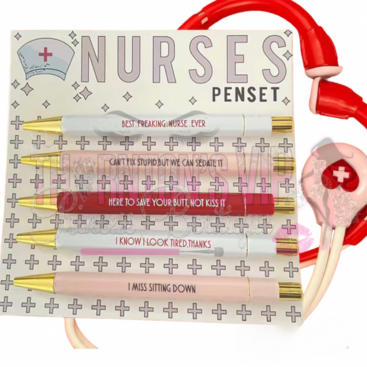 Nurse Set Of Five Pens Novelty Gift Set