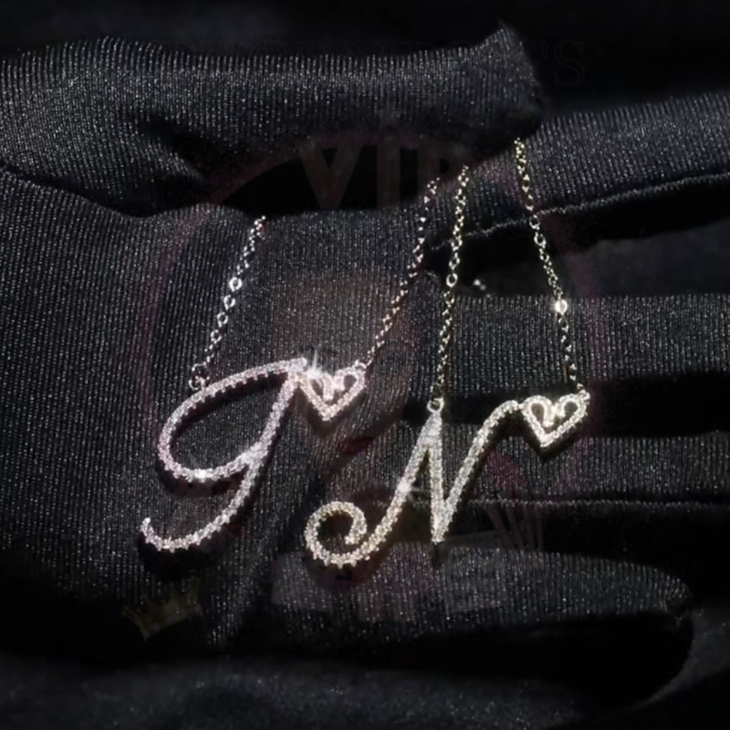 Enchanted Heart Initial Necklace