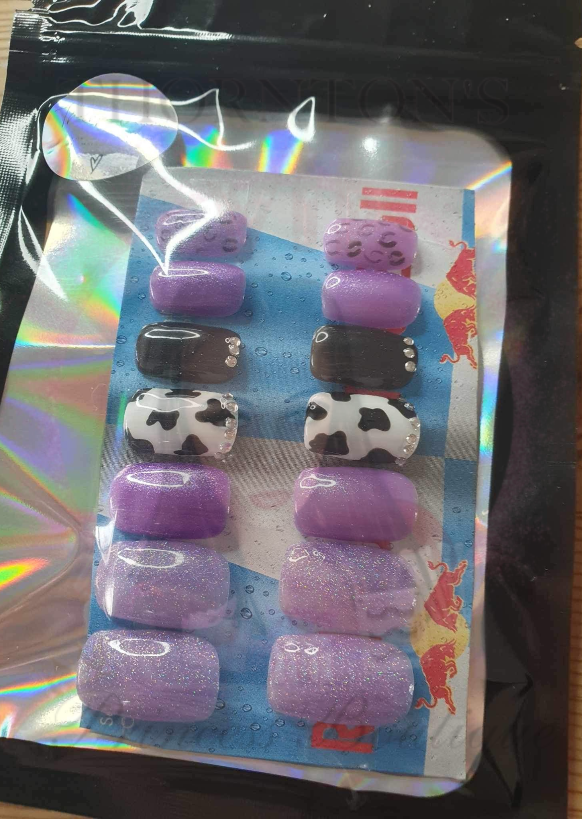Glamorous Purple Fusion Mix Nails