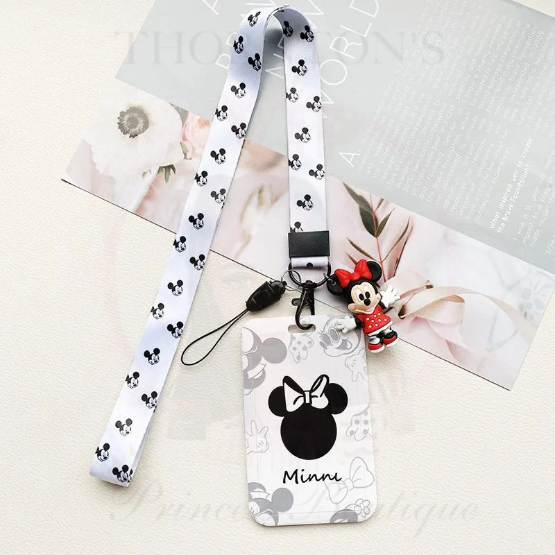 Mickey & Minnie White Lanyards