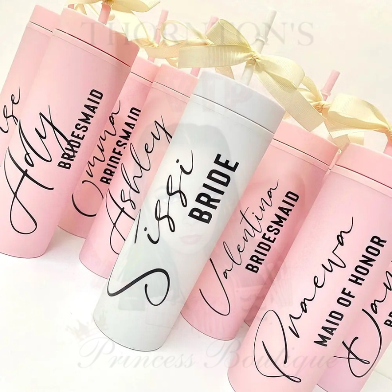 Elegant Engravings Bridesmaid Sippers