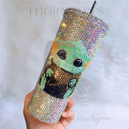 Jeweled Yoda Tumbler