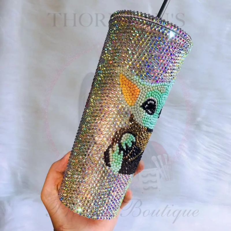 Jeweled Yoda Tumbler