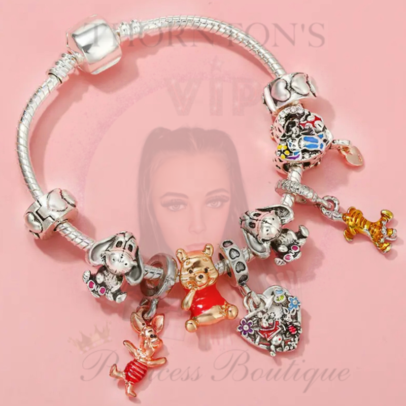 Winnie The Pooh & Eyore Inspired Charm Bracelet