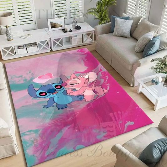 Pink Marble Stitch & Angel Floor Mat