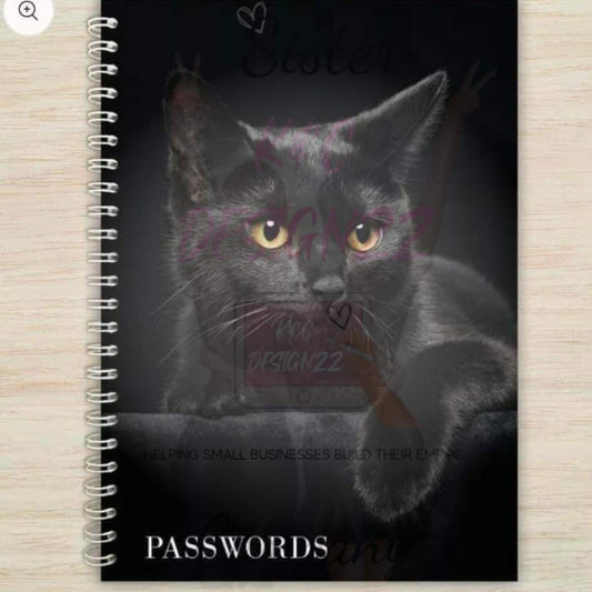 Black Cat Passwords Notebook