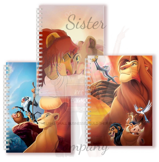 Lion King Inspired Notebook - Various Designs