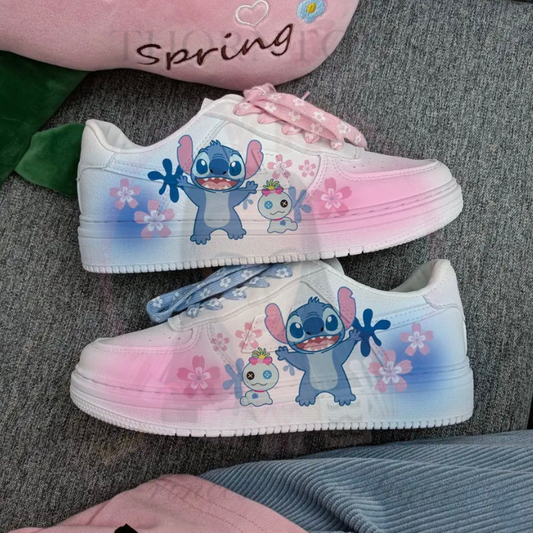 Pastel Stitch Blooms Trainers