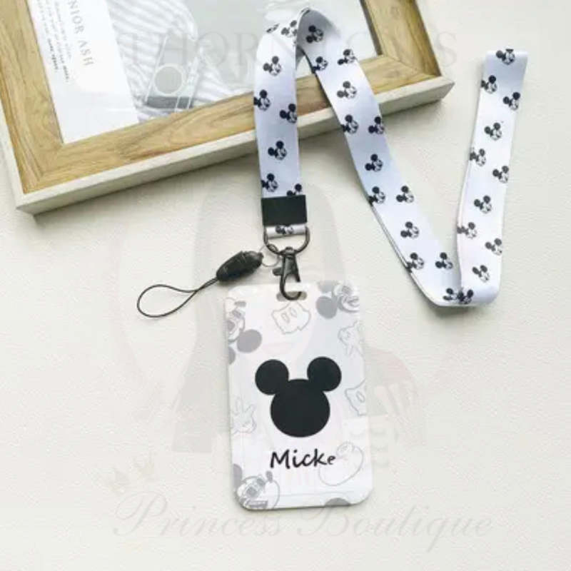 Mickey & Minnie White Lanyards