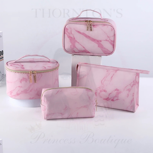 Pink Marble Elegance Cosmetic Collection