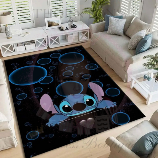 Stitch BubbleJet Noir Floor Mat