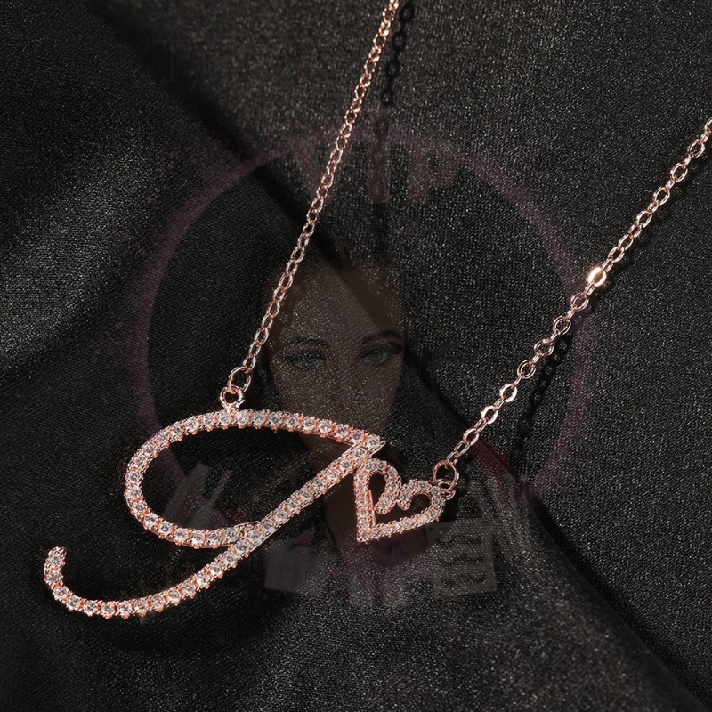 Enchanted Heart Initial Necklace