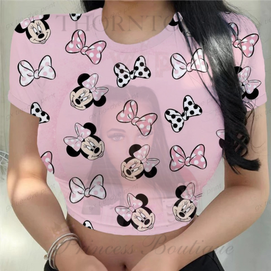 Minnie’s Pink Bowtastic Crop Top