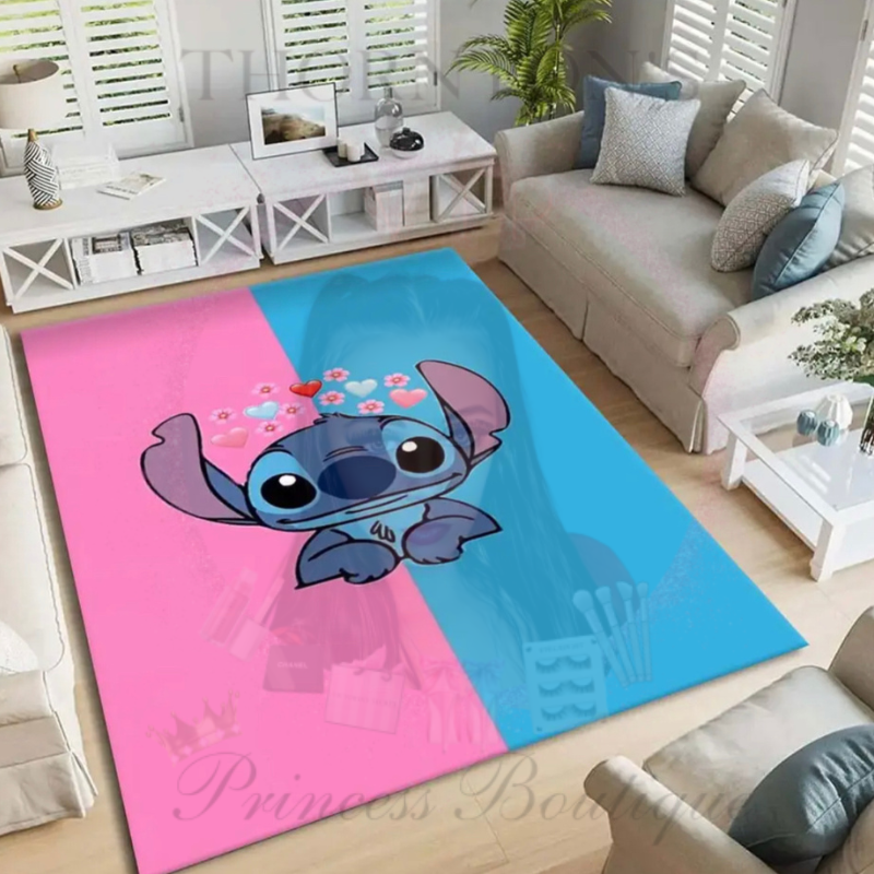 Half & Half Blue Monster Floor Mat