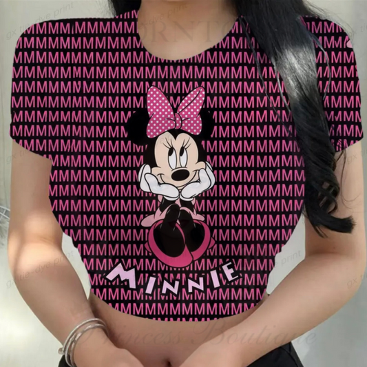 Minnie’s Scattered Letters Crop Top