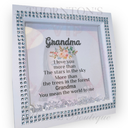 Grandma I Love You More Than…Bling Photo Frame