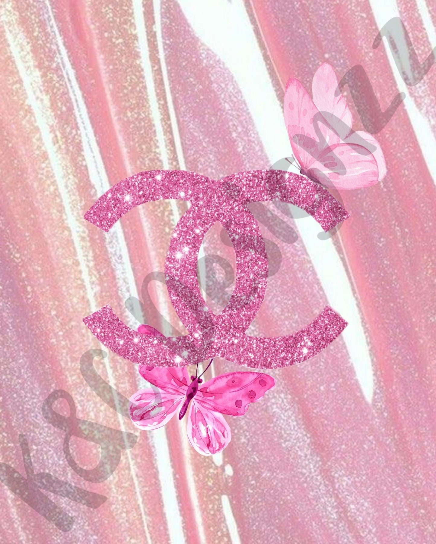 Pink CC Butterfly Digital Print