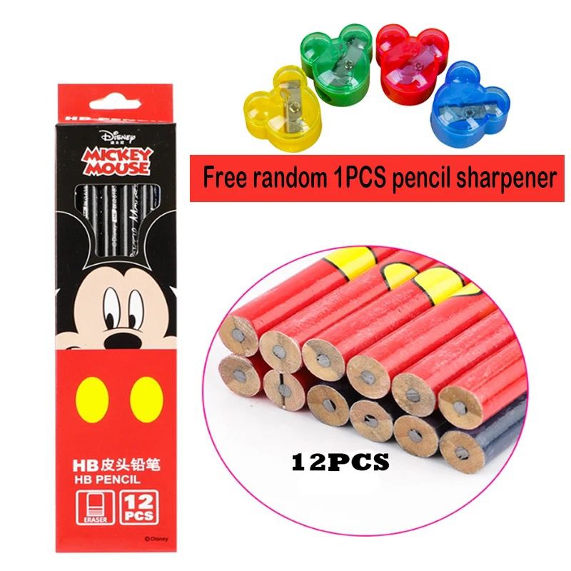 Disney 12Pcs Pencil Pack And Sharpener Set