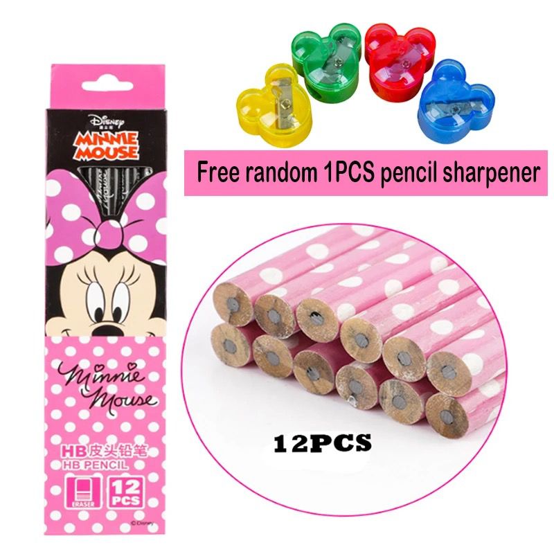 Disney 12Pcs Pencil Pack And Sharpener Set