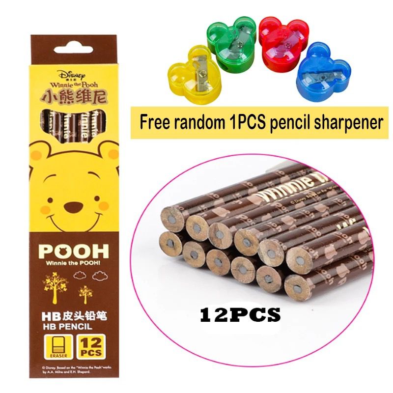 Disney 12Pcs Pencil Pack And Sharpener Set