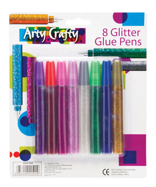 Glitter Glue Pens - 8 Pack