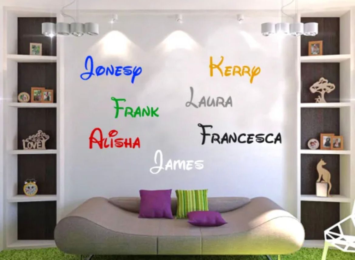 Disney Style Name Wall Art