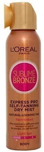 L'Oreal Sublime Bronze Express Pro Dry Mist Tan Spray - LIGHT SKIN