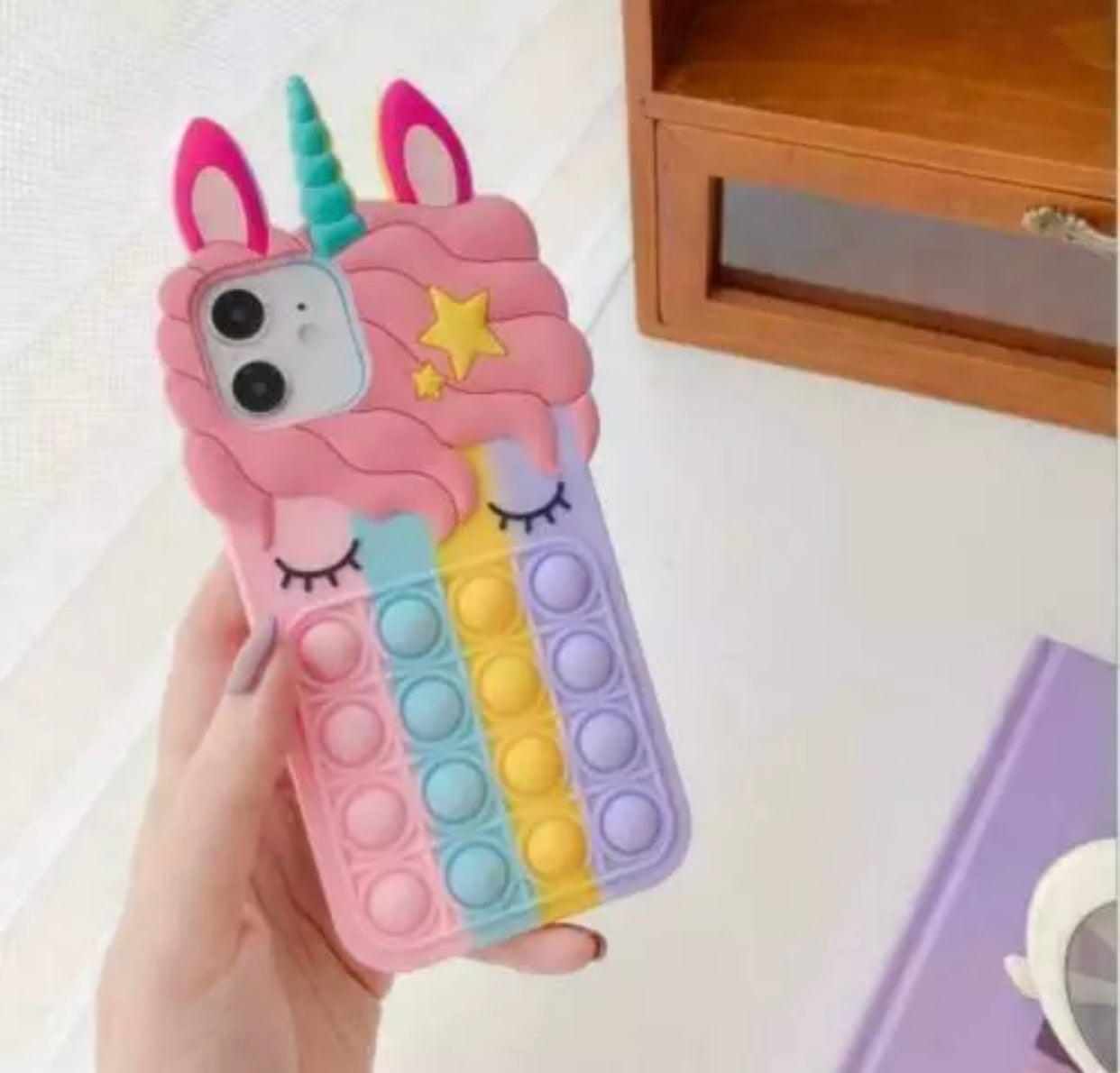 Rainbow Unicorn Sensory Phone Case