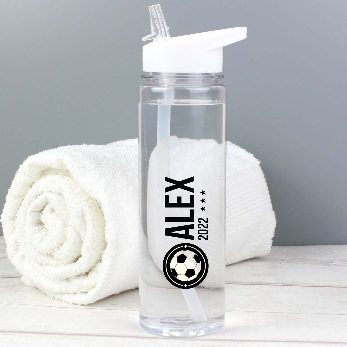 Personalised Football Badge Island Water Bottle