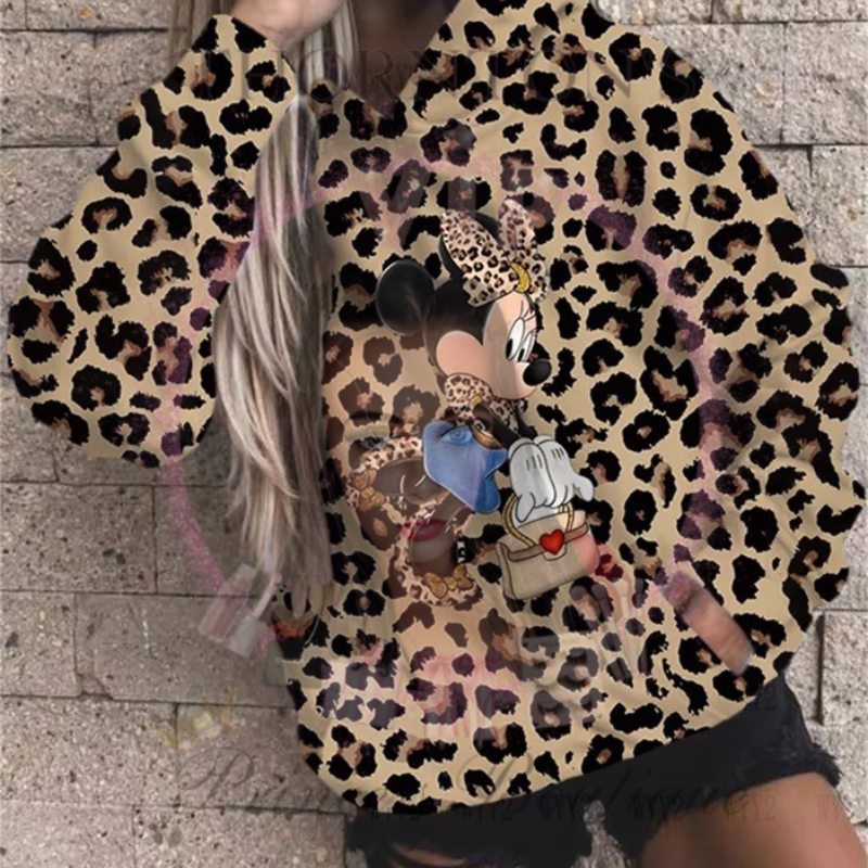 Minnie Inspired Leopard Print Hoodies - Various Styles