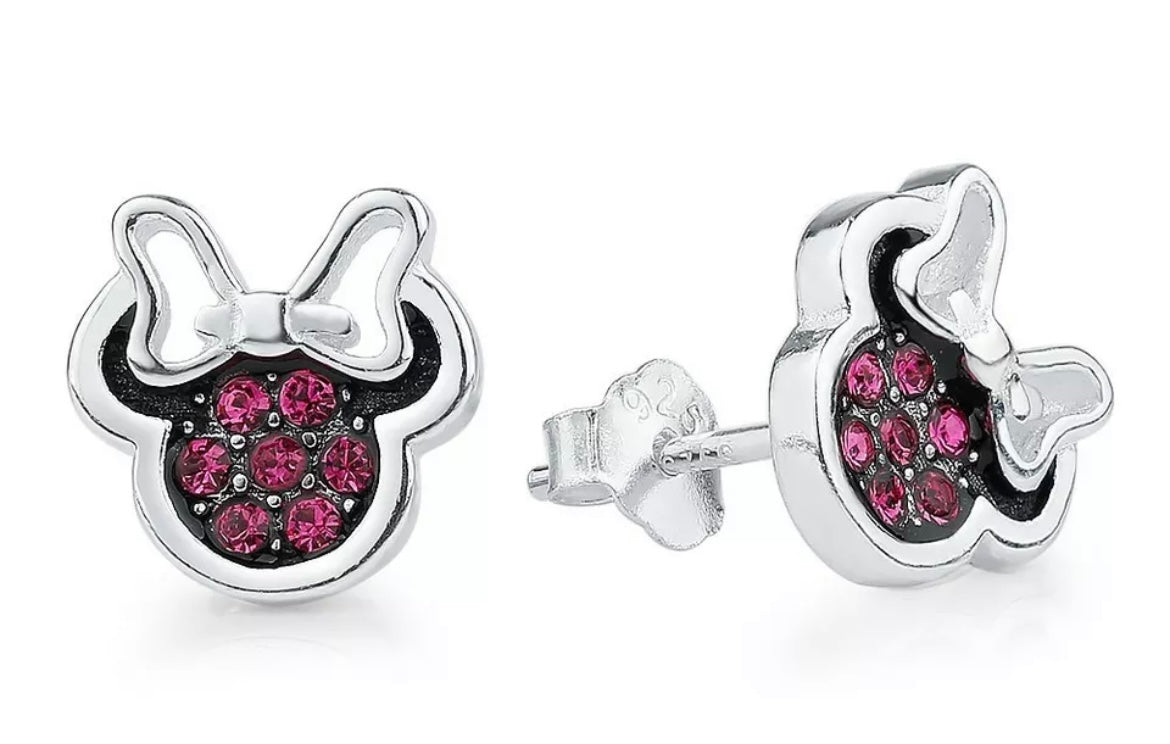 Minnie Mouse Bow Stud Earrings