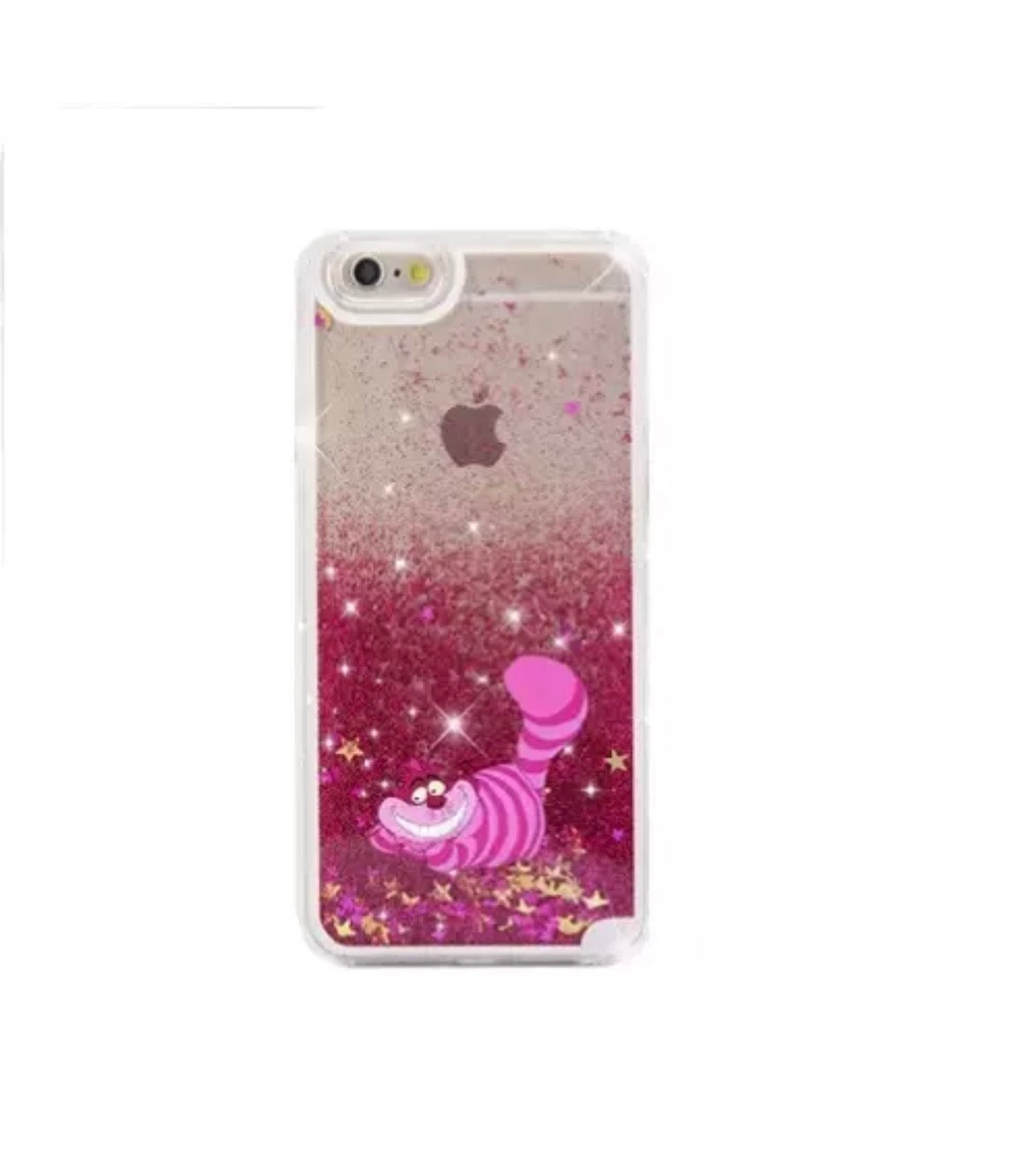 Cheshire Cat Pink Glitter Liquid Phone Case