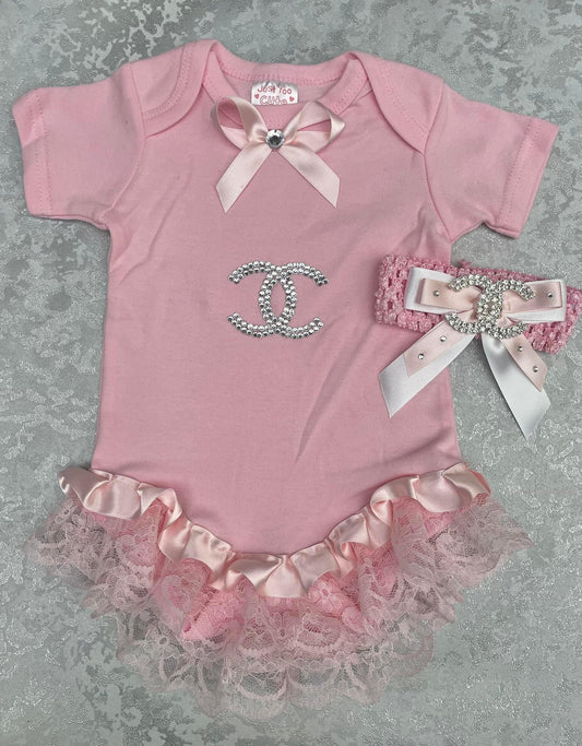 Baby Pink CC Vest & Headband Set