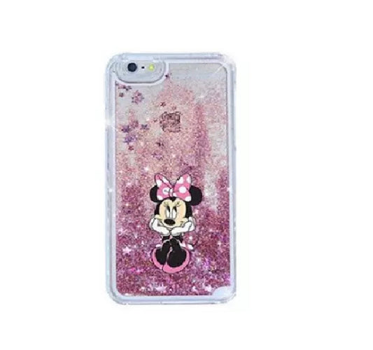 Minnie Mouse Pink Glitter Liquid Phone Case