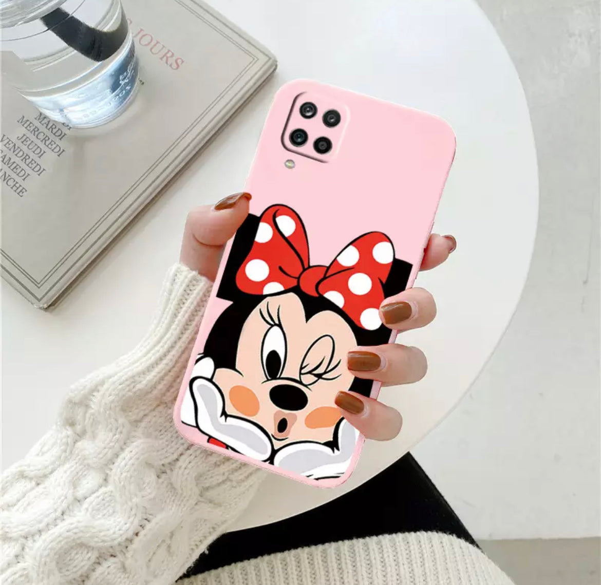 Winking Minnie Baby Pink Samsung Phone Case