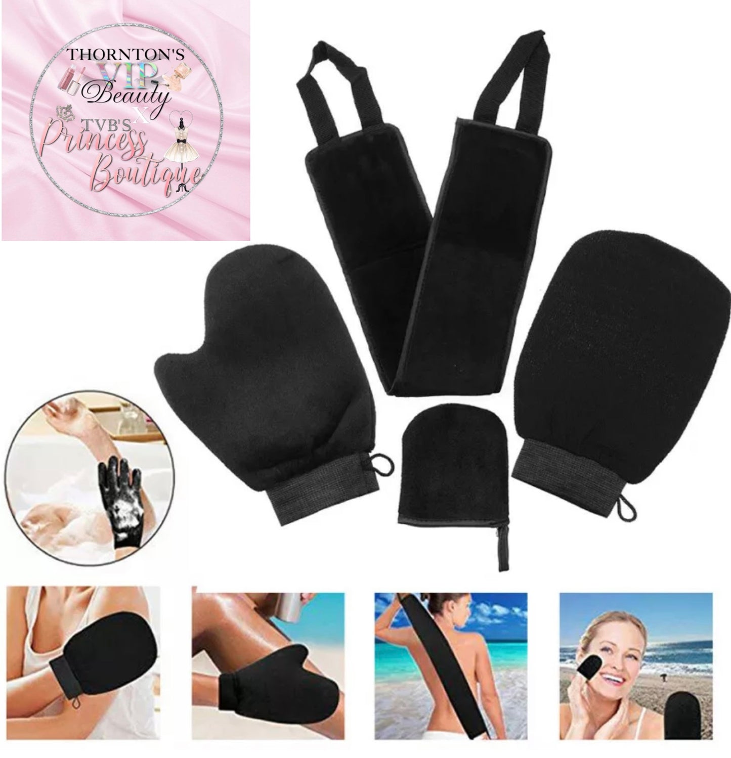 4Pcs Self Tanning Mitt Set