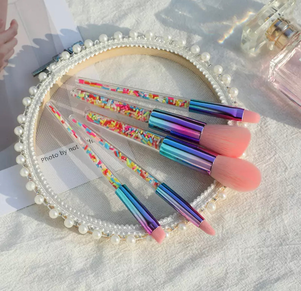 Rainbow Chrome Candy Sprinkles Make Up Brushes