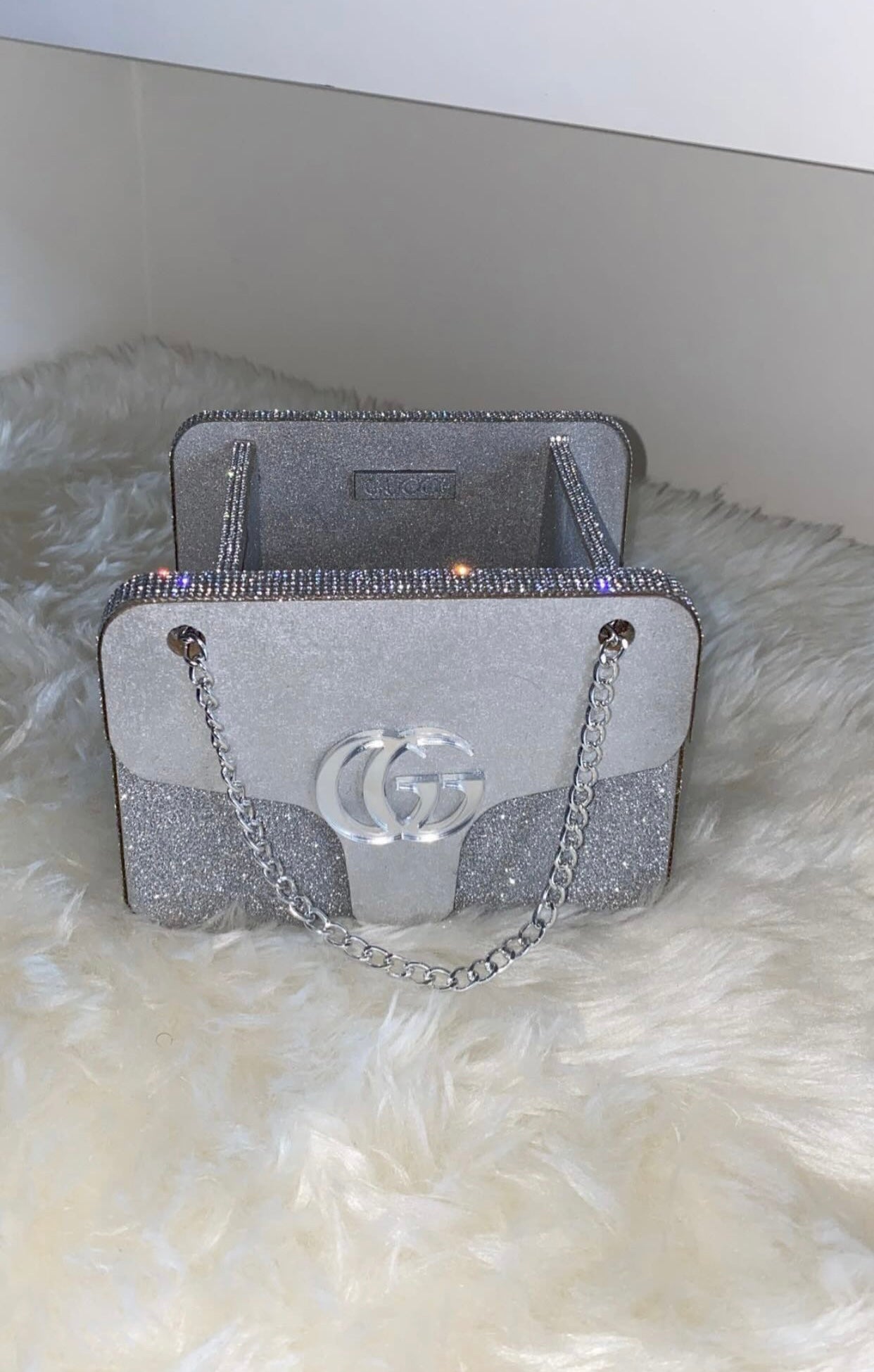 Bling GG Chain Handle Box Bag